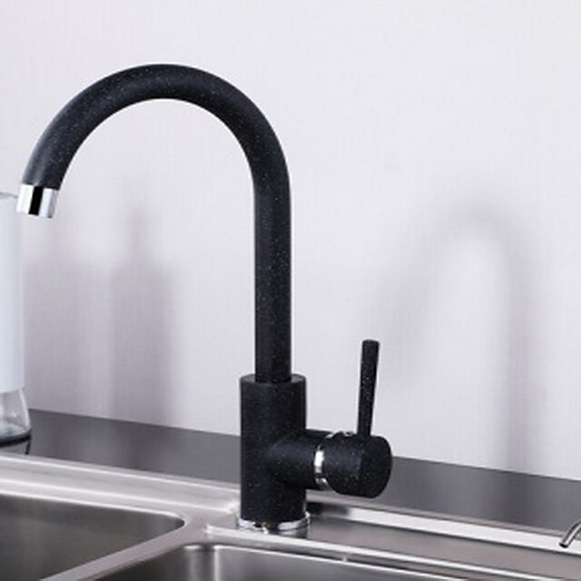  Contemporary Tall/­High Arc Deck Mounted Ceramic Valve One Hole Single Handle One Hole Painting , Kitchen faucet