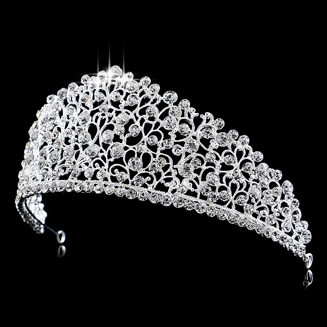  Brass / Crystal / Rhinestone Tiaras / Headwear with Floral 1pc Wedding / Special Occasion Headpiece