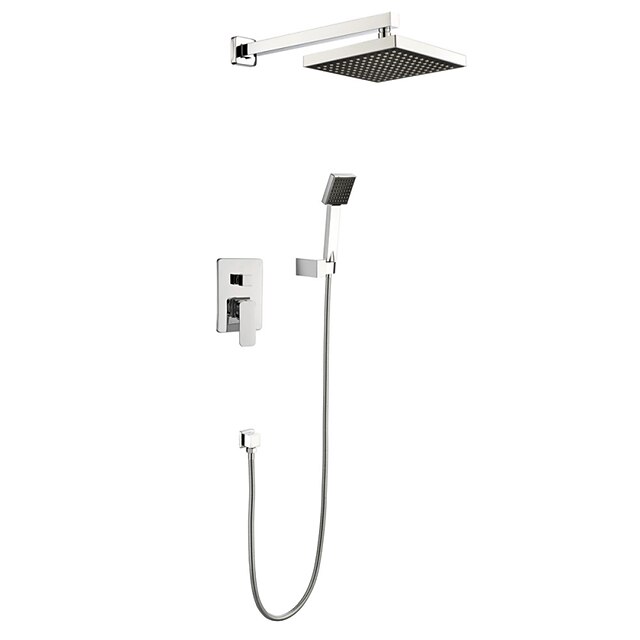  Sprchový set Soubor - Déšť Moderní Pochromovaný Nástěnná montáž Keramický ventil Bath Shower Mixer Taps / Mosaz
