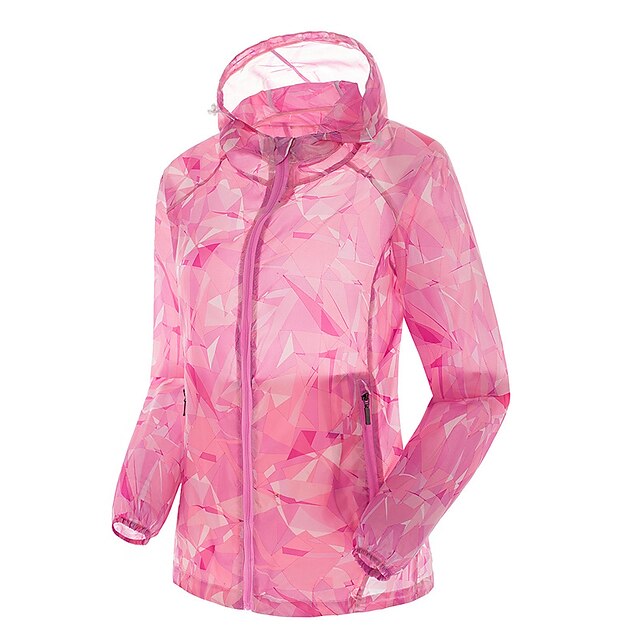  Women's Hiking Jacket Waterproof Ultraviolet Resistant Dust Proof Breathable Top for Camping / Hiking Cycling/Bike Spring Summer