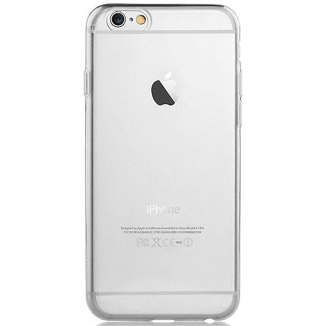  Case Kompatibilitás Apple iPhone 6 Plus / iPhone 6 Ultra-vékeny / Átlátszó Fekete tok Egyszínű Puha TPU mert iPhone 7 Plus / iPhone 7 / iPhone 6s Plus