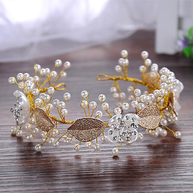  Imitation Pearl / Alloy Headbands with 1 Wedding / Special Occasion Headpiece