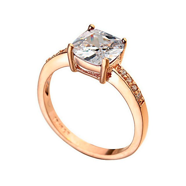  Ring Fashion Party / Daily / Casual Jewelry Alloy / Zircon Women Band Rings 1pc,6 / 7 / 8 / 9 Gold