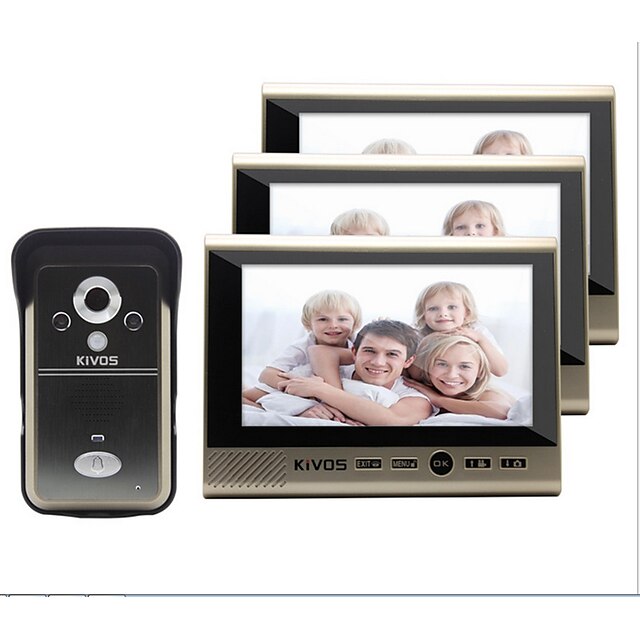  ΚΥΒΟΣ ασύρματο κουδούνι νοικοκυριό ένα με τρία ενδοεπικοινωνίας βίντεο χρώματος 7 ίντσας κάμερα κουδούνι παρακολούθησης