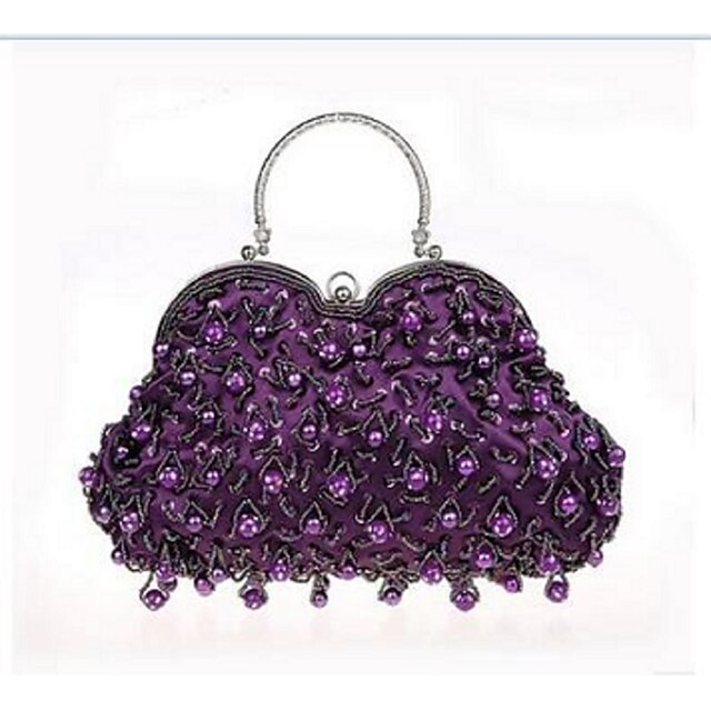  Women's Bags Other Leather Type Tote Crystal Detailing for Event/Party Summer Gold White Black Purple Red