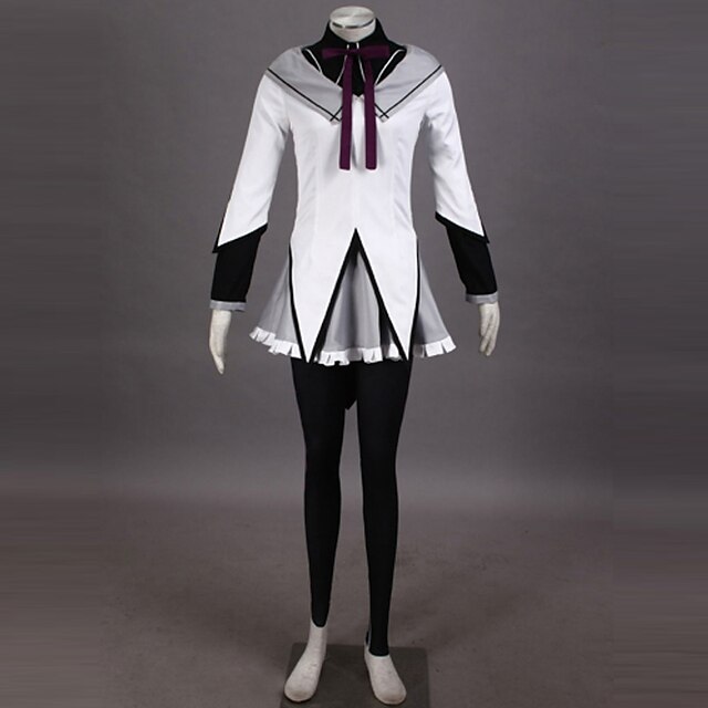  Innoittamana Puella Magi Madoka Magica Homura Akemi Anime Cosplay-asut Cosplay Puvut Patchwork Toppi / Hame / Housut Käyttötarkoitus Naisten