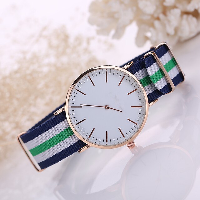  Homens Relógio de Moda Quartzo Relógio Casual Tecido Banda Analógico Preta / Branco / Azul - Verde