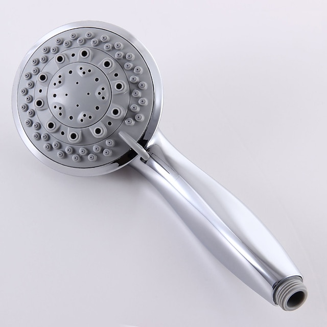  ducha de mano cromada contemporánea, ducha de mano de tres métodos de pulverización