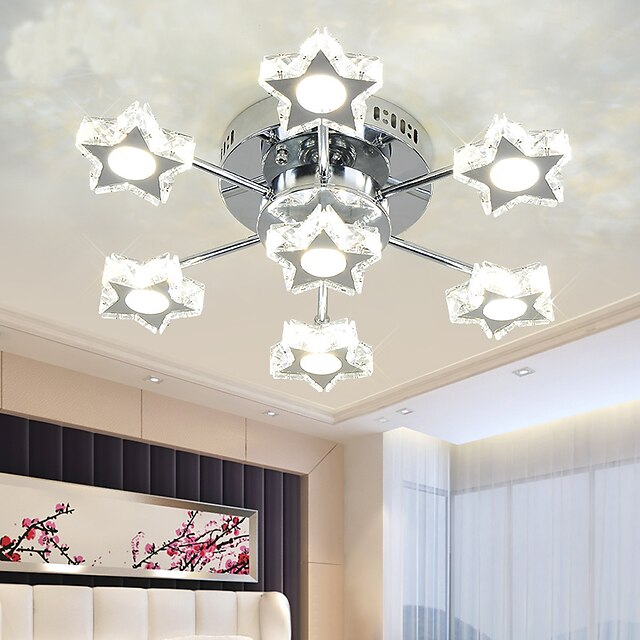  Takplafond Nedlys Andre Metall Krystall, LED 220V / 110V Gul / Hvit LED lyskilde inkludert / Integrert LED