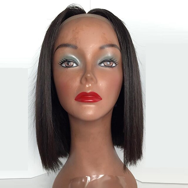  Synthetic Lace Front Wig Straight Straight Bob Lace Front Wig Medium Length Light Brown Black#1B Medium Brown Jet Black Dark Brown Synthetic Hair Women's Middle Part Bob Natural Hairline Middle Part