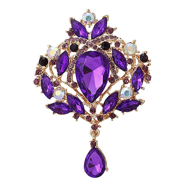  Damskie Broszki sztuczna Diament Trwały Modny Postarzane Purple Tęczowy Biżuteria Ślub Impreza Specjalne okazje Urodziny Codzienny Casual