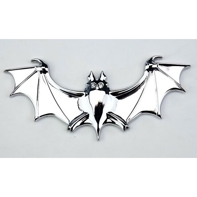  The Pure Metal Bats In Car, Car Stereo Metal Decorative Stickers, Reflective Stickers
