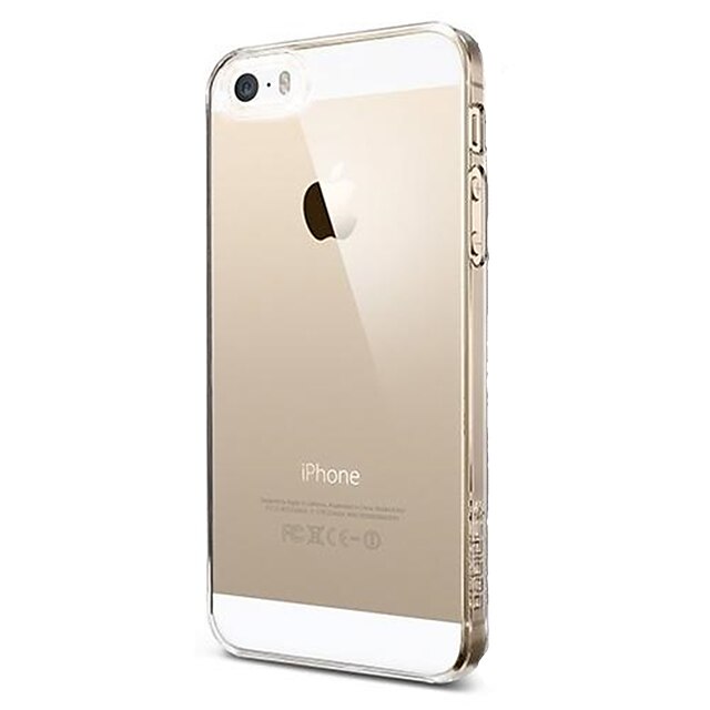  телефон Кейс для Назначение iPhone 5 Apple Кейс на заднюю панель iPhone SE / 5s iPhone 5 Ультратонкий Прозрачный Однотонный Мягкий ТПУ