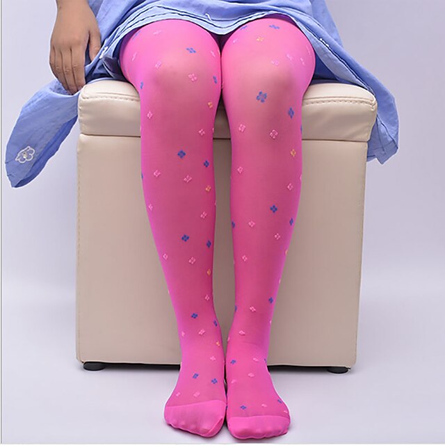  Κοριτσίστικα Σπαντέξ Κάλτσες & Καλσόν Φούξια / Ροζ / Μαύρο Ένα Μέγεθος