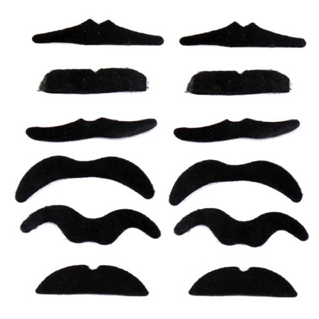  falso bigode em todo o mundo 12pcs / set traje do partido quente do dia das bruxas bigode engraçado falsa barba suiça