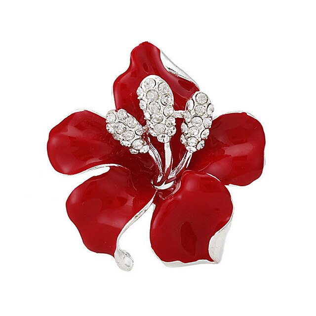  Women's Brooches Simulated Diamond Durable Fashion Vintage Red Blue Jewelry Wedding Party Special Occasion Birthday Gift Daily Casual