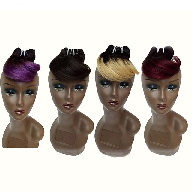  4 zestawy Włosy brazylijskie Body wave Włosy virgin Ombre 8 in Ombre Ludzkie włosy wyplata Ludzkich włosów rozszerzeniach / 10A