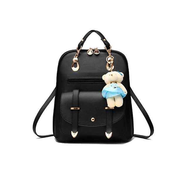  Women's Bags PU(Polyurethane) Backpack Ruffles Light gray / Royal Blue / Lavender
