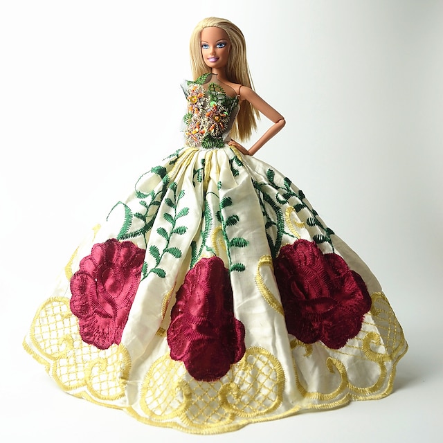  שמלת בובה מסיבה / ערב ל Barbie תחרה אורגנזה שמלה ל הילדה של בובת צעצוע