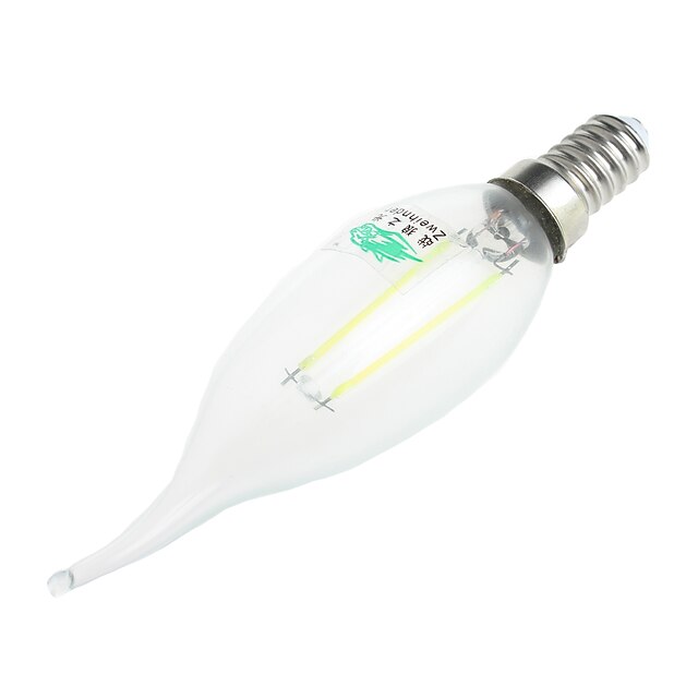  2W 1157 LED-lysestakepærer C35 2 COB 180 lumens lm Kjølig hvit Dekorativ AC 220-240 V 1 stk.