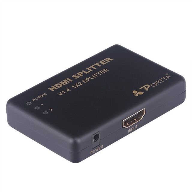  PORTTA 4PET0102  2-Port 1-Inn 2-ut HDMI sertifisert 1.4, 4Kx2K støtter 3D, 1.3 kompatibel forsterket splitter bryter