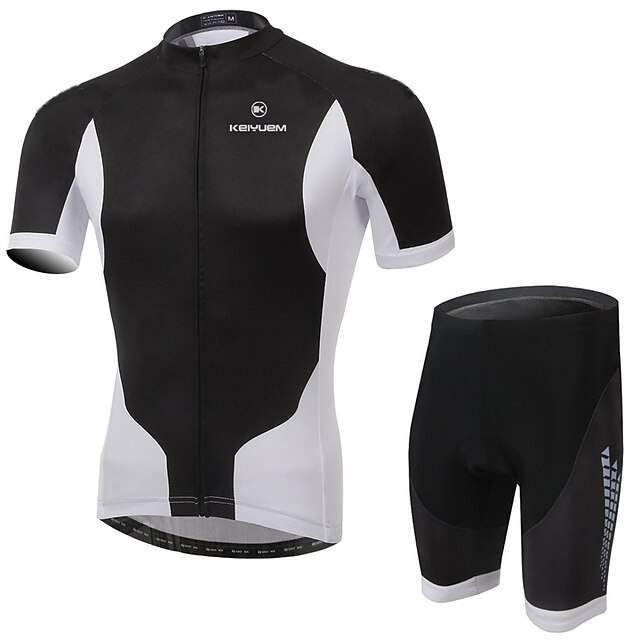  Short Sleeve Cycling Jersey with Shorts British Bike Clothing Suit Waterproof Breathable 3D Pad Quick Dry Anatomic Design Sports Coolmax® Mesh Silicon British Clothing Apparel / Waterproof Zipper