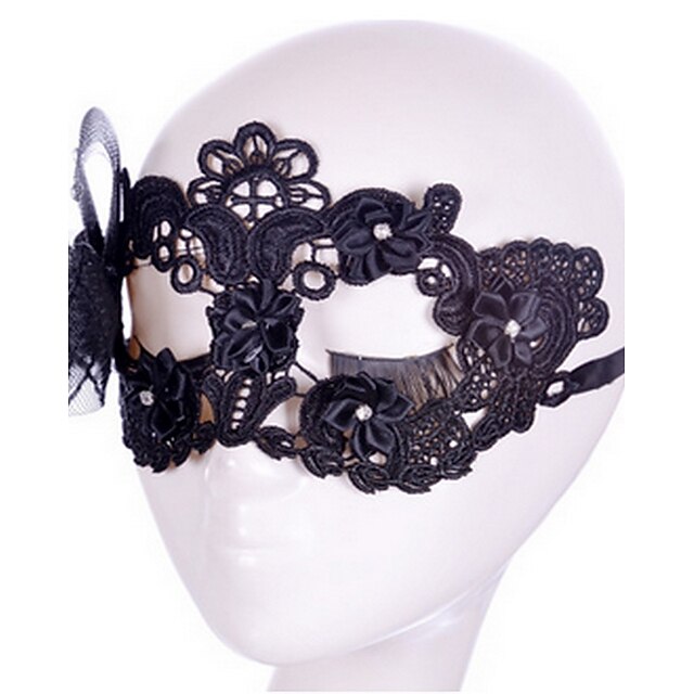  sey stil svart / hvite blonder maske for halloween fest dekorasjon masker masquerade