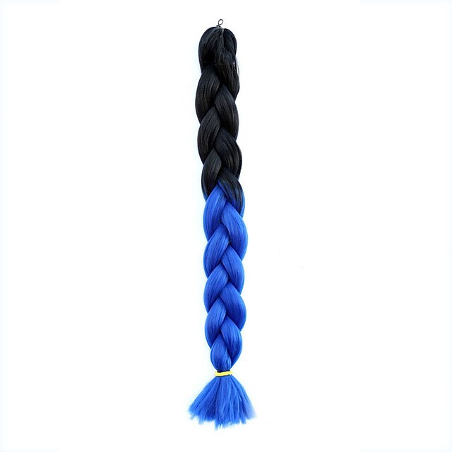  ג'מבו צמות Box Kanekalon כחול תוספות שיער 20