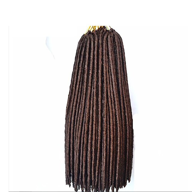  #30 הוואנה / סריגה מנעולי Dread תוספות שיער 14 18 inch Kanekalon 24 גָדִיל 115-125 גְרַם שיער צמות