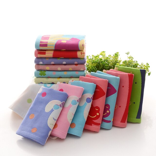  Frisk stil Vaskehåndklæde,Reaktivt Print Overlegen kvalitet 100% Bomuld Strik Håndklæde