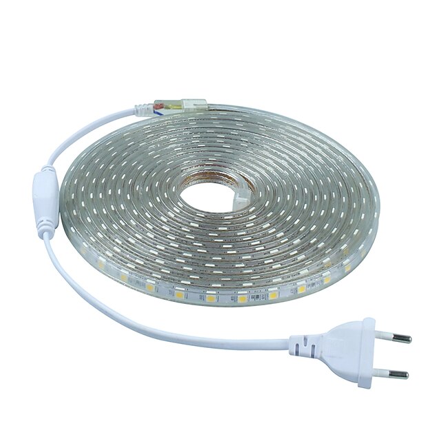  5M Flexibele LED-verlichtingsstrips 300 LEDs 5050 SMD Warm wit Wit Rood Knipbaar 220-240 V / IP44
