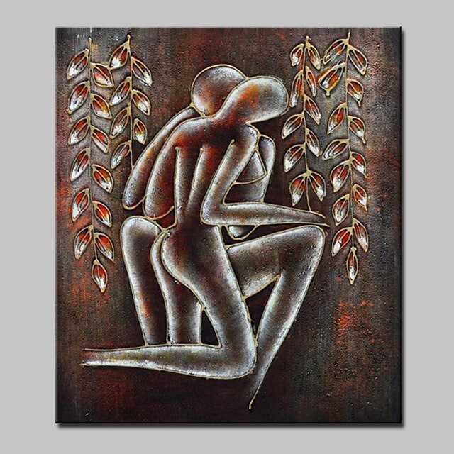  ručně malované abstraktní nahé milovníci olejomalba na plátně umění zdi obrázku s rámem natažené připraven k zavěšení