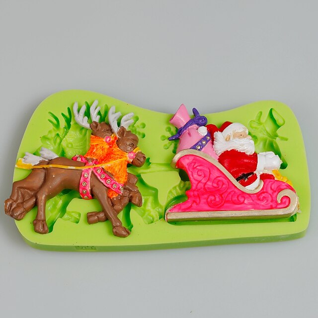  Bakeware tools Silicone Eco-friendly / Christmas For Cake / For Cookie / For Pie 3D Cartoon Mold