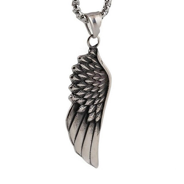  Retro Fashion Personality Angel Wings Feather Pendant