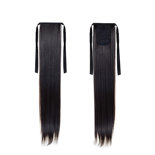 Ponytails Hair Piece Straight Classic Synthetic Hair 22 inch Hair Extension Flip In Cross Type Daily