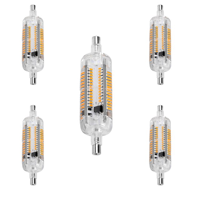  R7S ＬＥＤコーン型電球 T 104 SMD 3014 800 lm 温白色 クールホワイト 防水 装飾用 交流220から240 V ５個