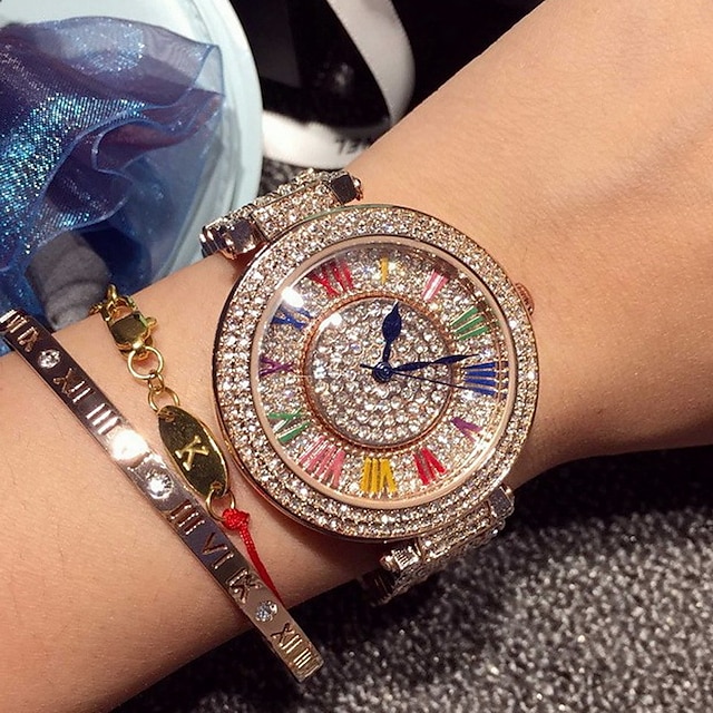  Damen Uhr Modeuhr Quartz Japanischer Quartz Edelstahl Silber / Rotgold Armbanduhren für den Alltag Analog Glanz Silber Rotgold