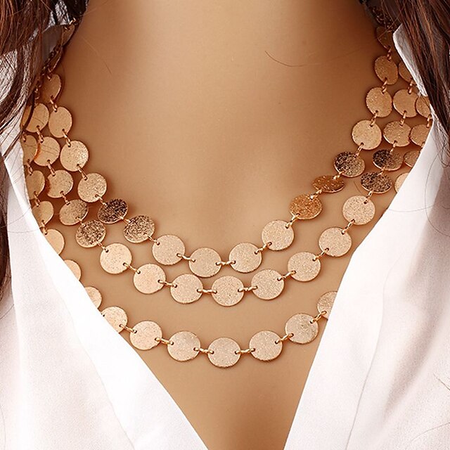  Dámské Obojkové náhrdelníky dámy Cikánské Cikánský Pryskyřice Zlatá Náhrdelníky Šperky Pro Párty Ležérní Denní