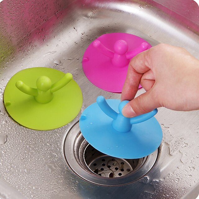  Kitchen Cleaning Supplies Silicone Drain Cleaner Tools 1pc