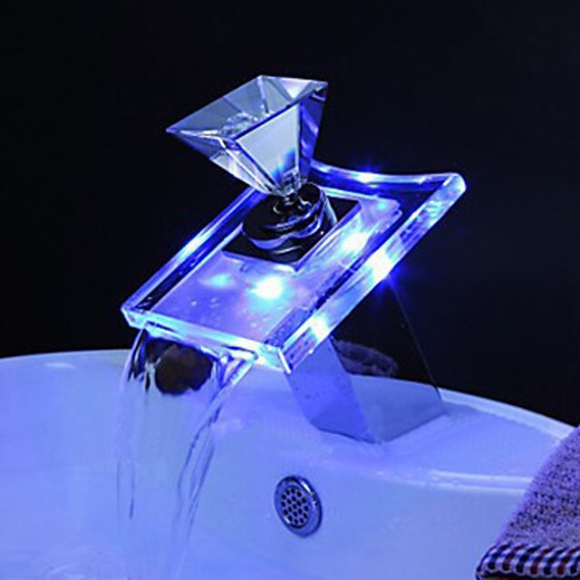  LED Faucet Light Battery Waterproof Crystal / ABS Bath Taps