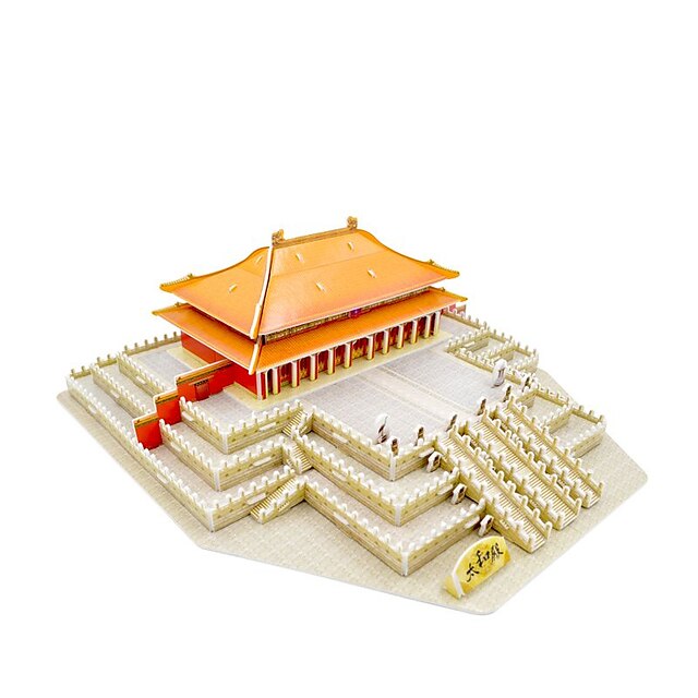  Dřevěné puzzle Vzdělávací hračka Dřevěný model Čínské stavby profesionální úroveň Papír EPS 81 pcs Dětské Dospělé Chlapecké Dívčí Hračky Dárek
