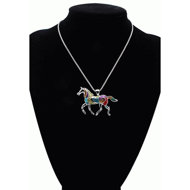  Damen Halskette / Ohrringe Pferd damas Farbe Ohrringe Schmuck Golden / Silber Für Normal Alltag