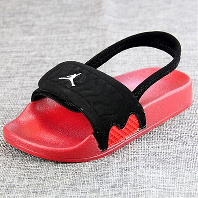  Boys' Shoes Microfiber Summer Comfort Slippers & Flip-Flops Flat Heel Buckle Black / Red