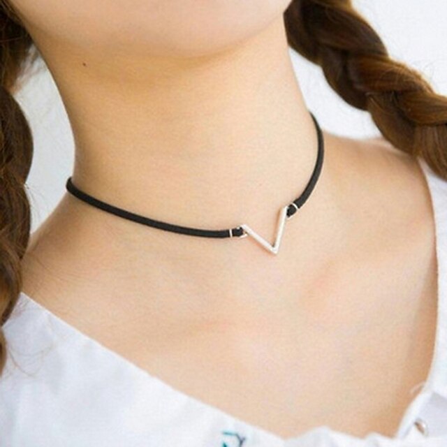  Women's Choker Necklace Tattoo Choker Necklace Tattoo Style Fashion Lace Alloy Black Necklace Jewelry For Daily Casual
