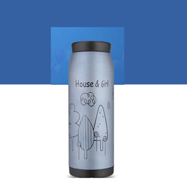  1pc 500ml Edelstahl-Vakuum-Tasse tragbare Flasche gelegentlicher Entwurf