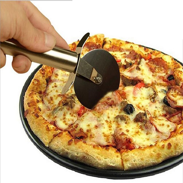  1 Stück Edelstahl Pizzaschneider runde Form Pizza Räder Schneider Kuchen Brot Rundmesser Schneider Pizza Werkzeuge