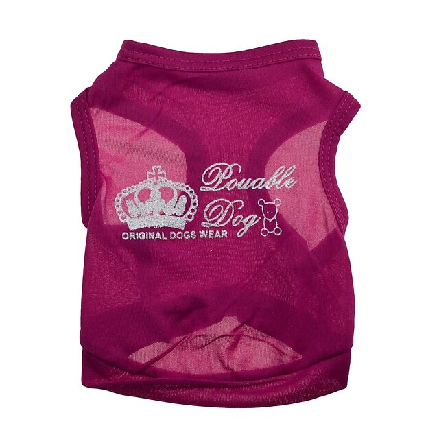  T-shirt Welpenkleidung Diademe & Kronen Modisch Hundekleidung Welpenkleidung Hunde-Outfits Rose Kostüm für Mädchen und Jungen Hund XS S M L