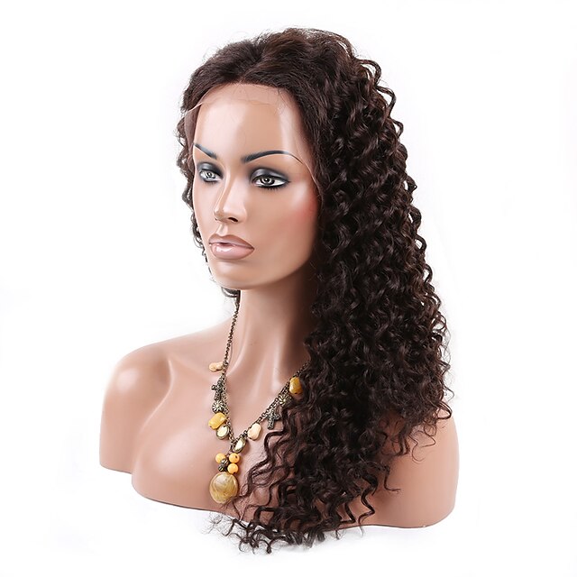  evawigs 6a grade brazilian human virgin hair wig high density kinky curly full lace wig