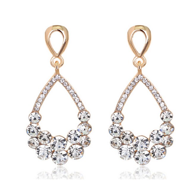  Mujer Cristal Pendiente damas Moda Aretes Joyas Blanco Para Boda Fiesta Diario / Diamante / Multi-piedra / Zirconio