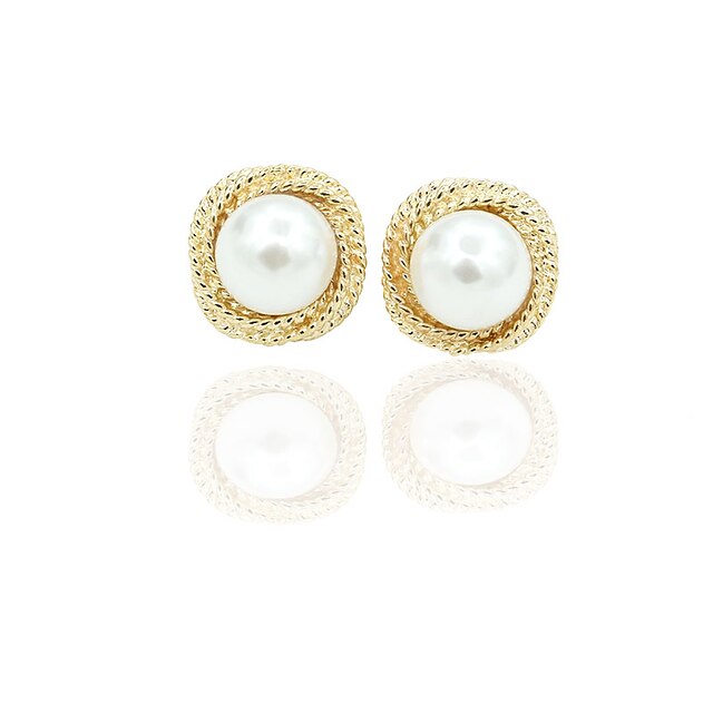  Women's Stud Earrings Personalized Fashion Imitation Pearl Earrings Jewelry Gold For Daily Date